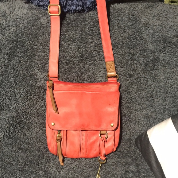 Coral/Pink Fossil handbag - Picture 1 of 7